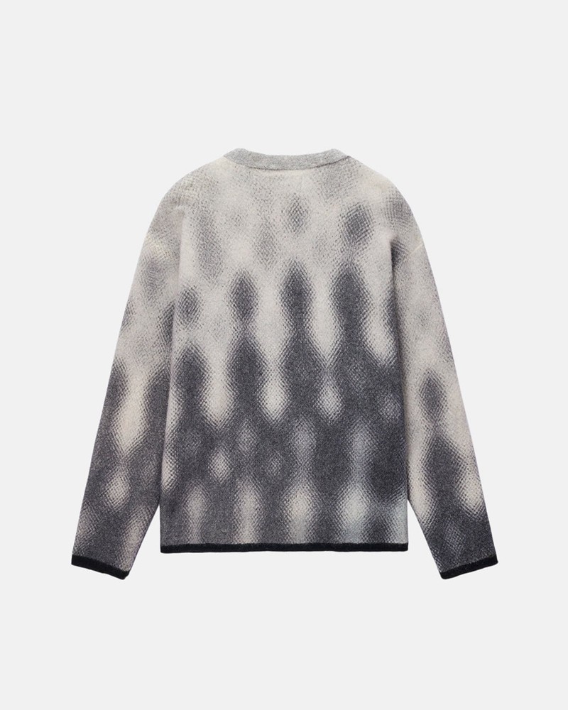 Knitted Stussy GRADIENT DOT BRUSHED Unisex Grises | UWSC-91254