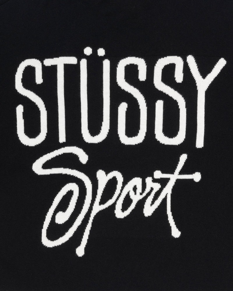 Knitted Stussy HOCKEY Unisex Negros | PCBY-86013