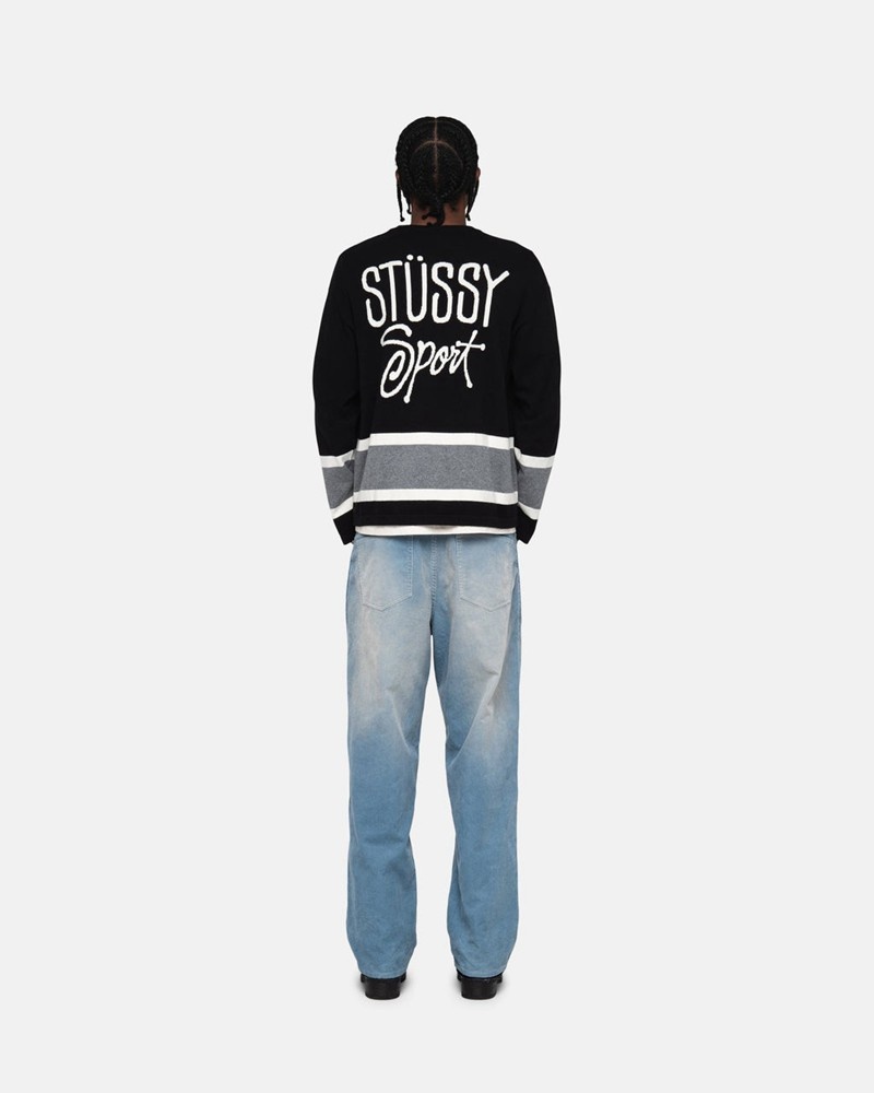 Knitted Stussy HOCKEY Unisex Negros | PCBY-86013