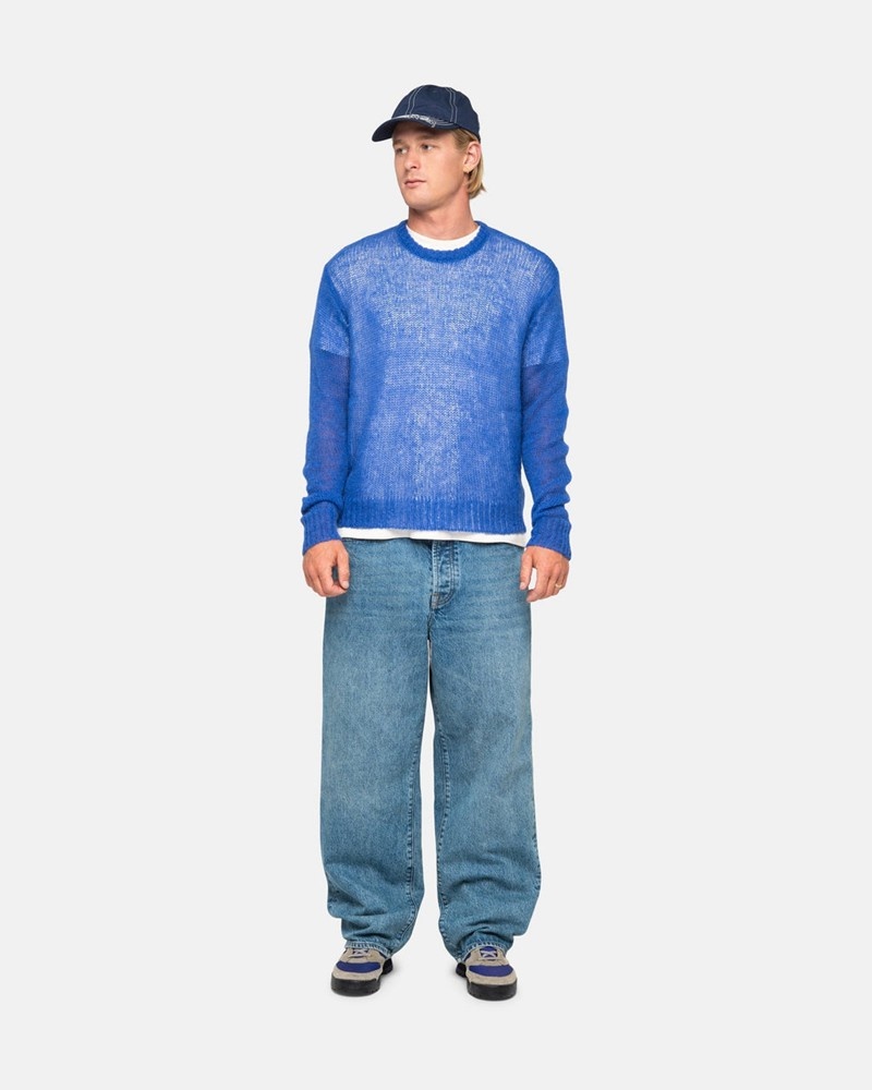 Knitted Stussy S LOOSE KNIT Unisex Azules | HCTK-74391