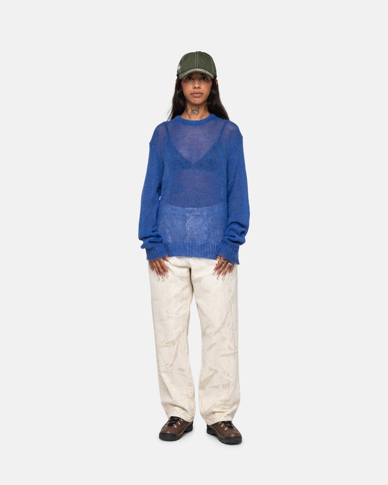 Knitted Stussy S LOOSE KNIT Unisex Azules | HCTK-74391