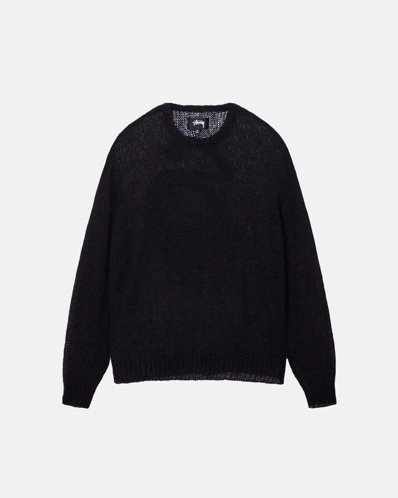 Knitted Stussy S LOOSE KNIT Unisex Negros | OACH-90672