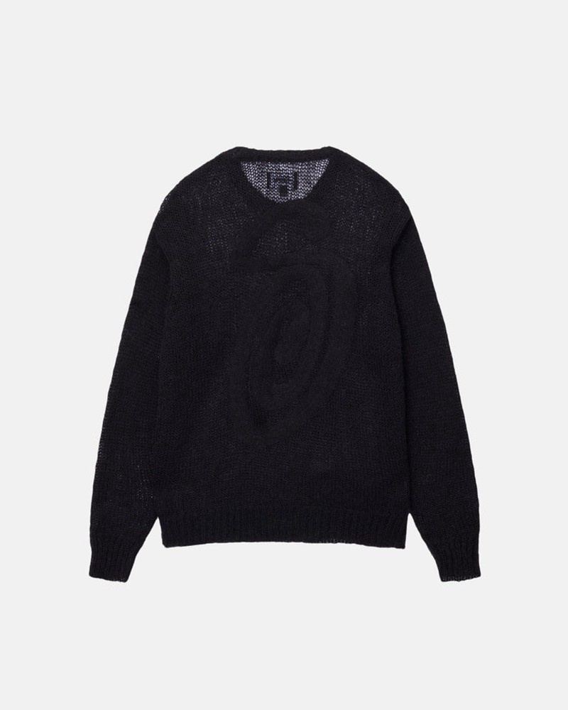 Knitted Stussy S LOOSE KNIT Unisex Negros | OACH-90672