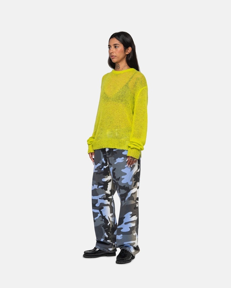 Knitted Stussy S LOOSE KNIT Unisex Verdes Claro | ERDG-75614