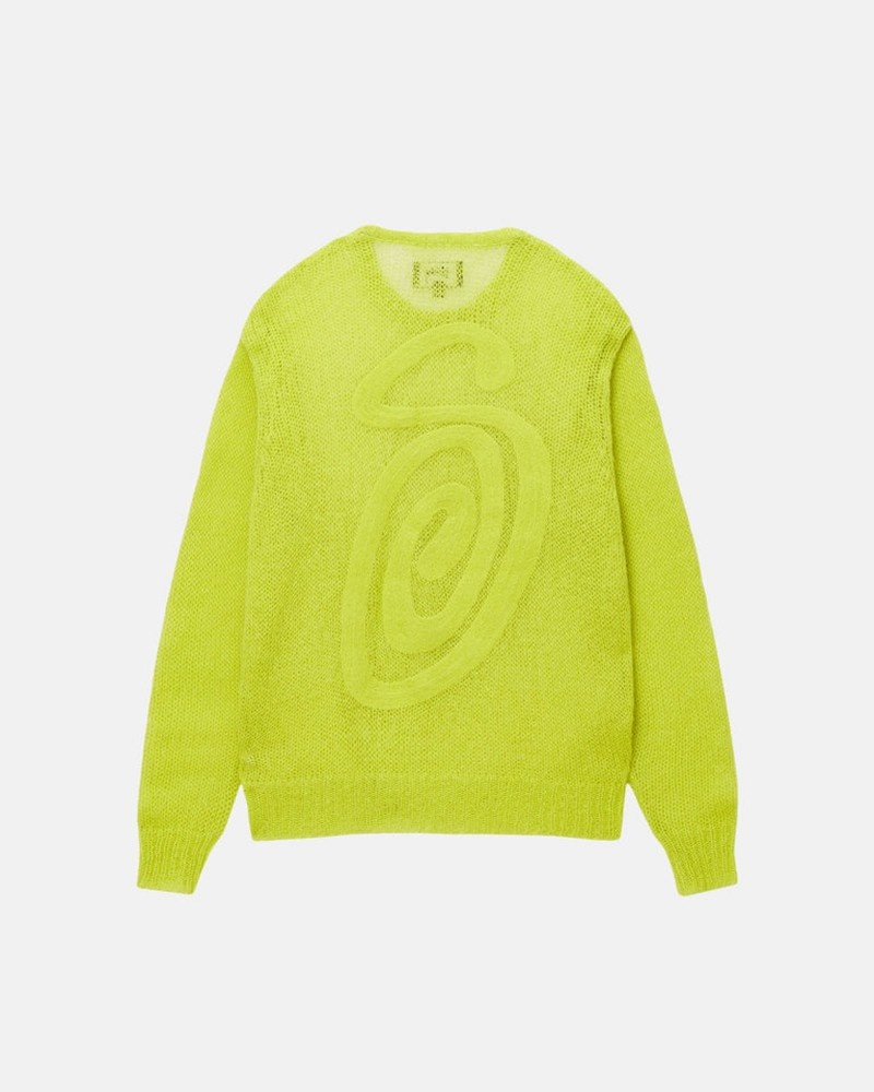 Knitted Stussy S LOOSE KNIT Unisex Verdes Claro | ERDG-75614