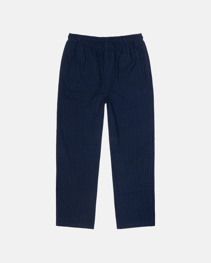 Pantalones Stussy BEACH PANT WOOL STRIPE Unisex Azul Marino | XPQJ-97540