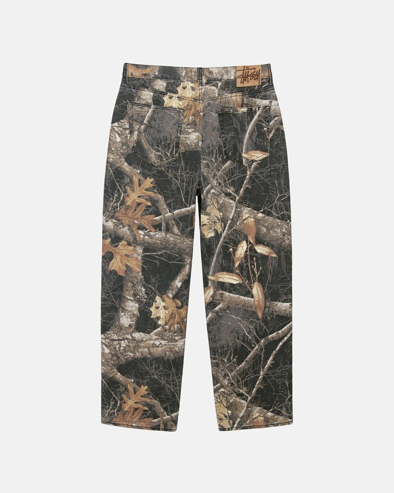 Pantalones Stussy BIG OL' JEAN REALTREE EDGE Unisex Negros | HCPL-97315