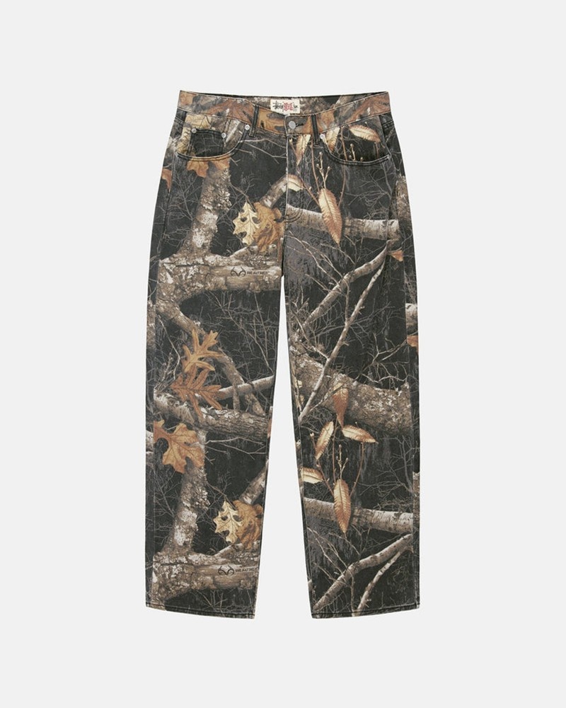 Pantalones Stussy BIG OL\' JEAN REALTREE EDGE Unisex Negros | HCPL-97315