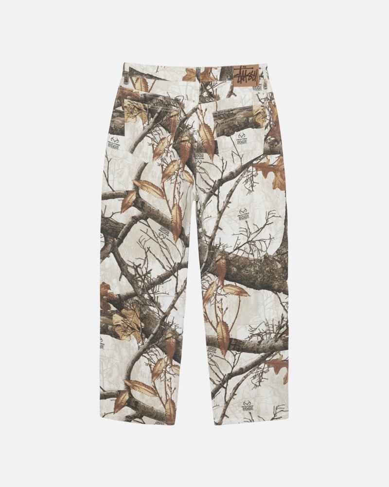 Pantalones Stussy BIG OL' JEAN REALTREE EDGE Unisex Blancos | UZOM-65028