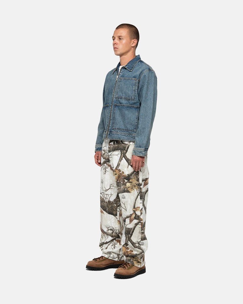 Pantalones Stussy BIG OL' JEAN REALTREE EDGE Unisex Blancos | UZOM-65028