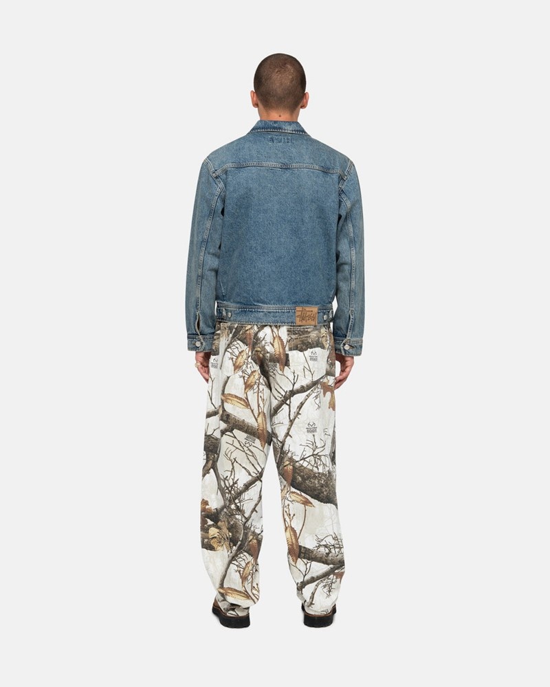 Pantalones Stussy BIG OL' JEAN REALTREE EDGE Unisex Blancos | UZOM-65028