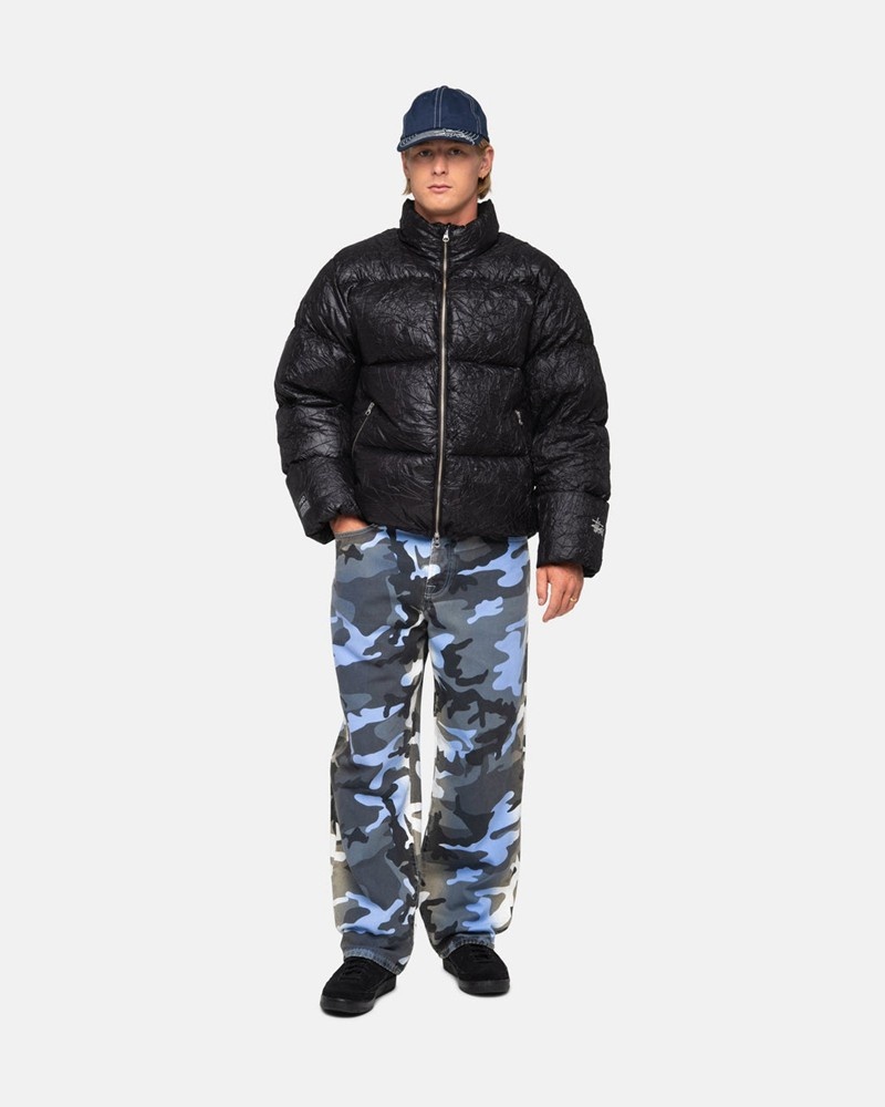 Pantalones Stussy BIG OL' JEAN SPRAY DYE CANVAS Unisex Azules Camuflados | MEVN-85903