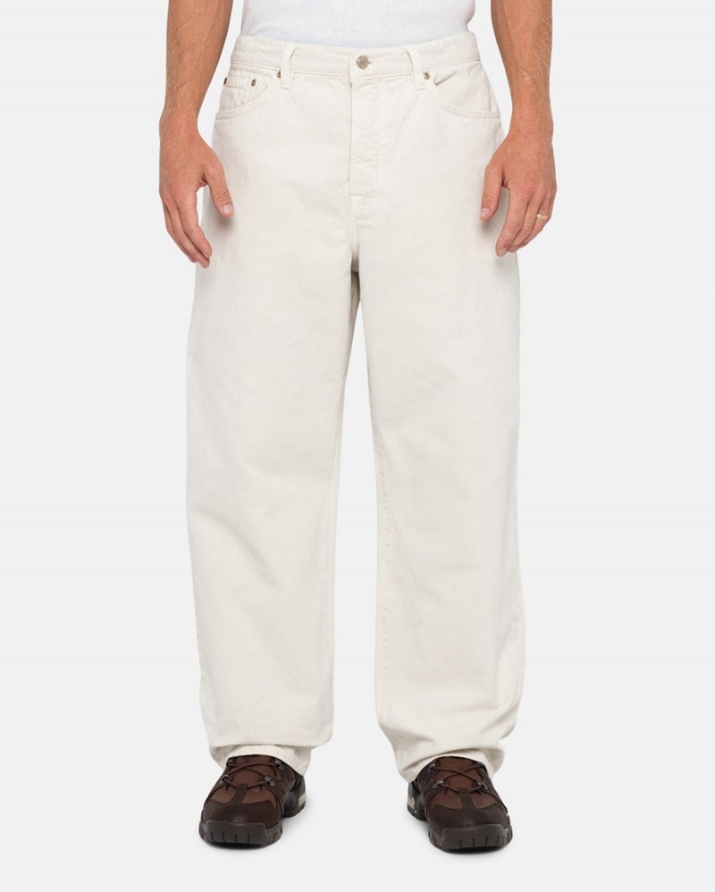 Pantalones Stussy BIG OL' JEAN WASHED CANVAS Unisex Blancos | MEVI-59123