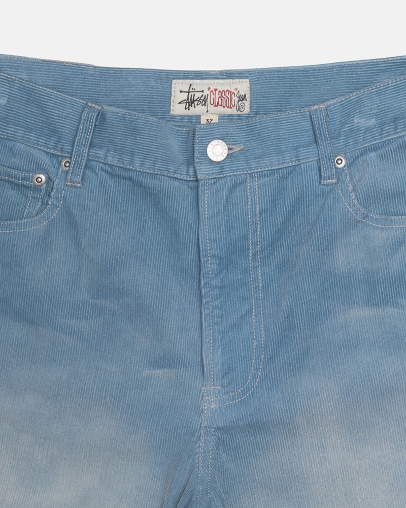 Pantalones Stussy CLASSIC JEAN FADED CORDUROY Unisex Azules | JQHE-51032