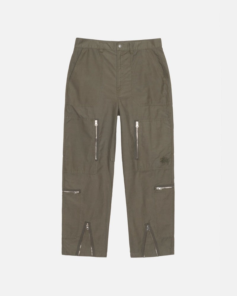 Pantalones Stussy NYCO FLIGHT PANT Unisex Verde Oliva | OEWL-25813