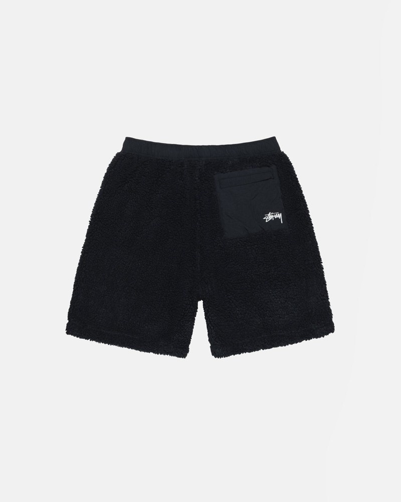 Pantalones Stussy SHERPA SHORT Unisex Negros | VAFR-05148