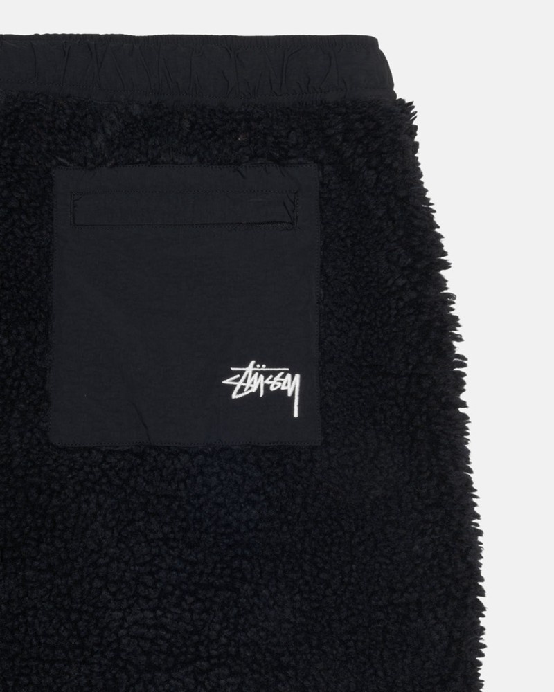 Pantalones Stussy SHERPA SHORT Unisex Negros | VAFR-05148