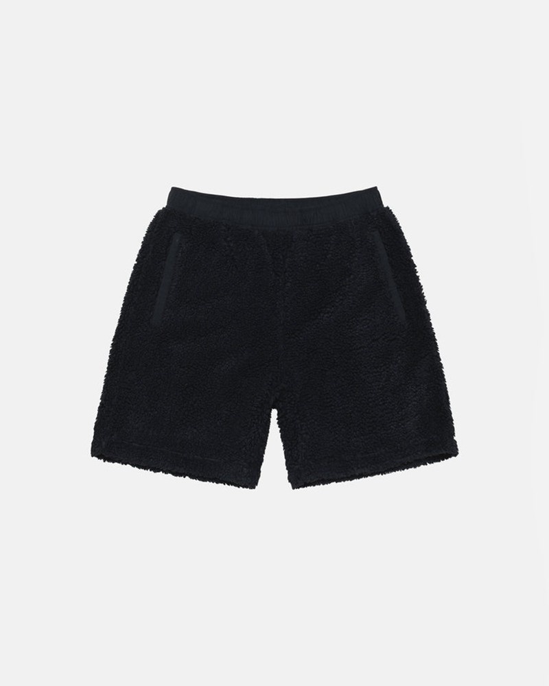 Pantalones Stussy SHERPA SHORT Unisex Negros | VAFR-05148