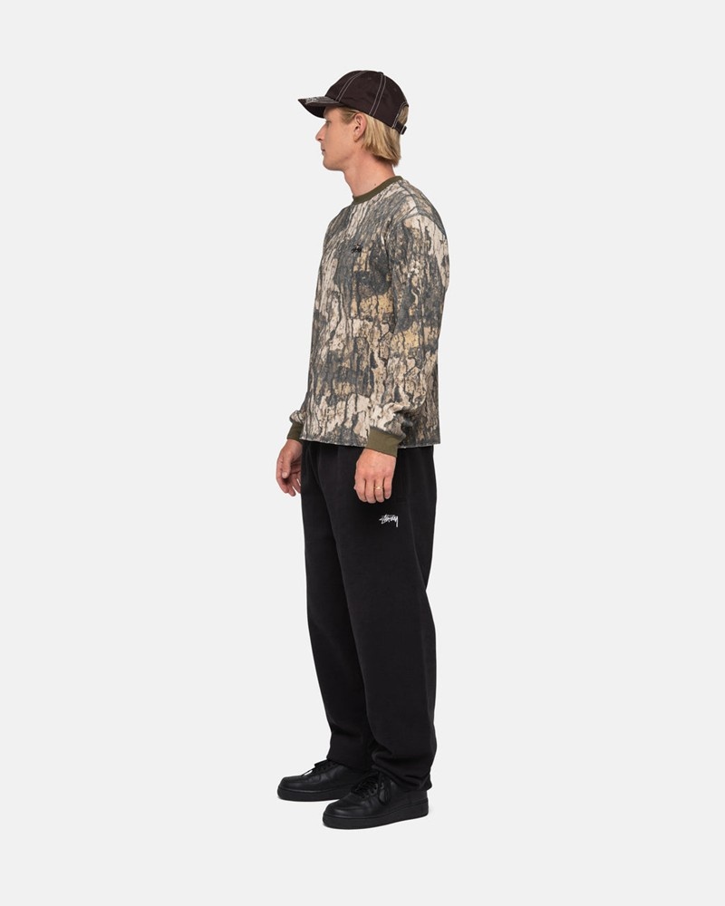 Pantalones Stussy STOCK LOGO SWEATPANT Unisex Negros | VIFP-68174