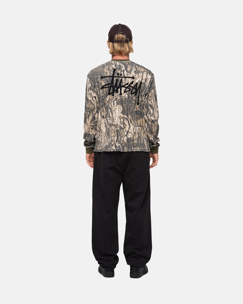 Pantalones Stussy STOCK LOGO SWEATPANT Unisex Negros | VIFP-68174