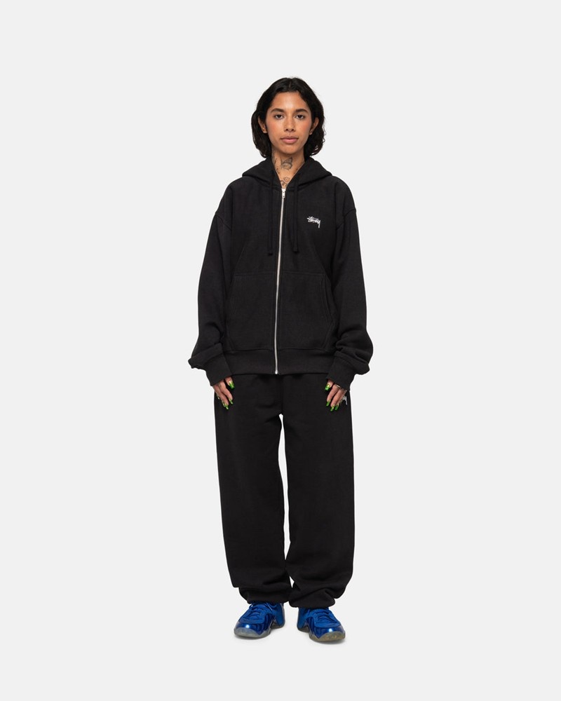 Pantalones Stussy STOCK LOGO SWEATPANT Unisex Negros | VIFP-68174