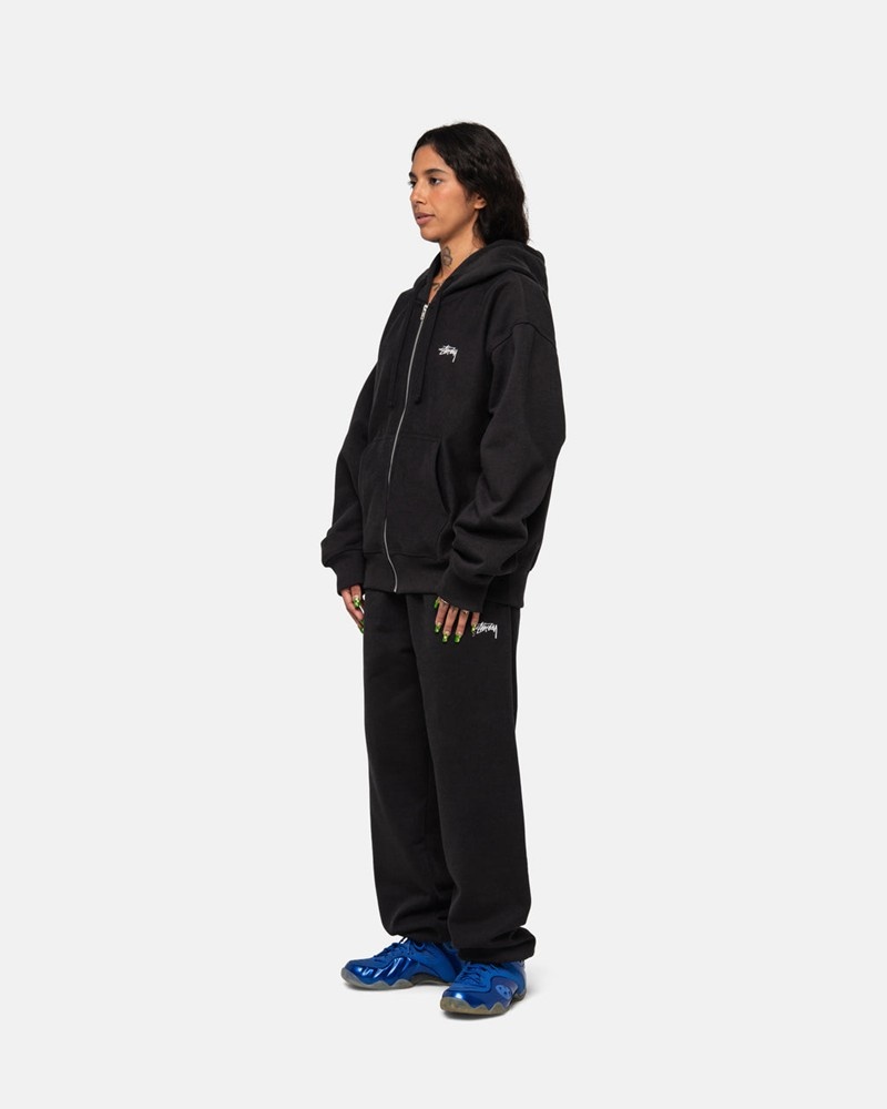 Pantalones Stussy STOCK LOGO SWEATPANT Unisex Negros | VIFP-68174