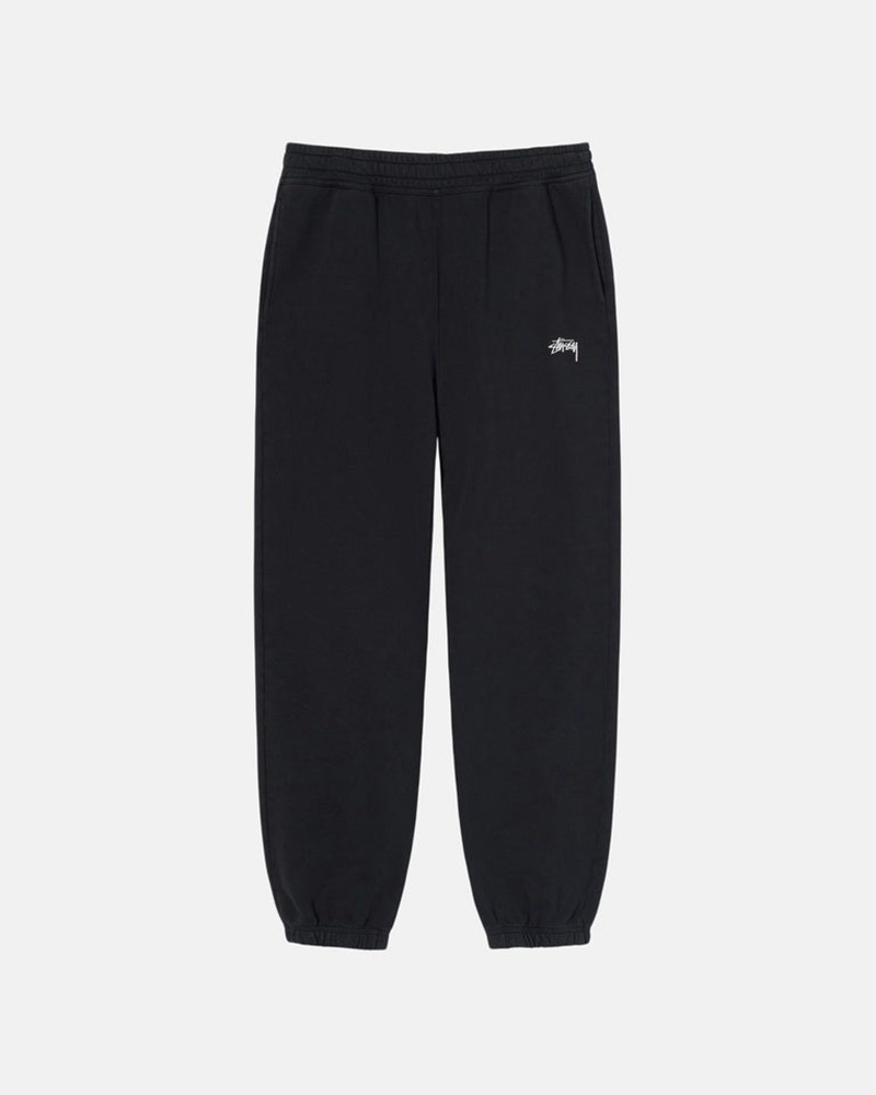 Pantalones Stussy STOCK LOGO SWEATPANT Unisex Negros | VIFP-68174