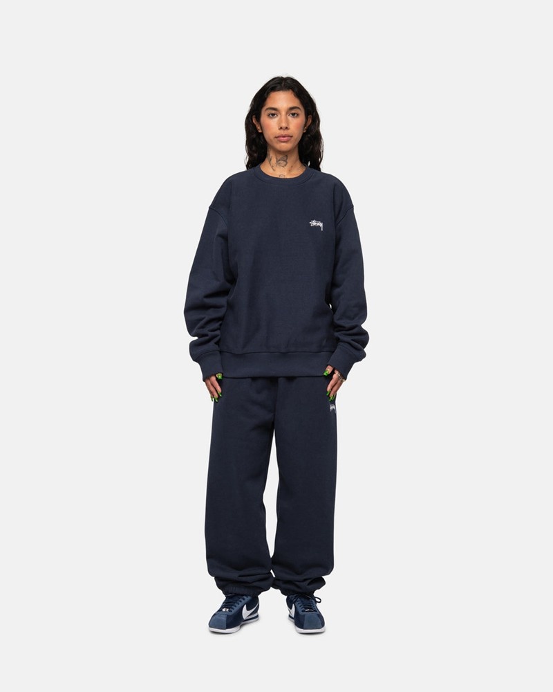 Pantalones Stussy STOCK LOGO SWEATPANT Unisex Azul Marino | XDRS-90156