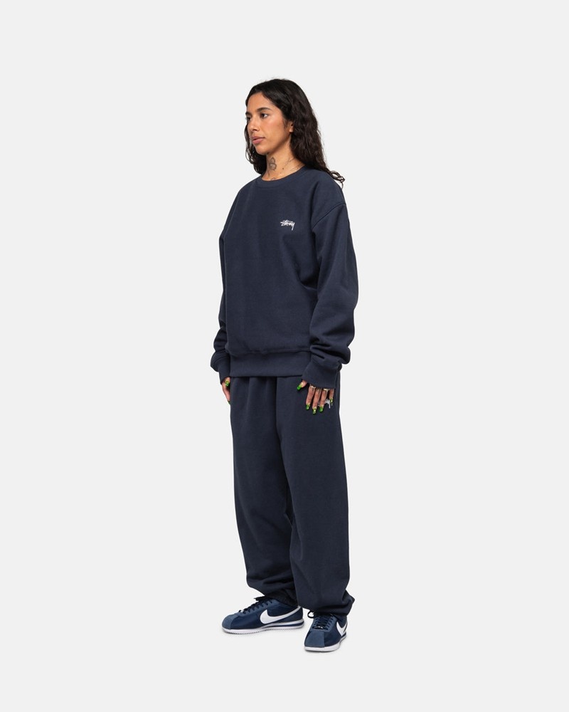 Pantalones Stussy STOCK LOGO SWEATPANT Unisex Azul Marino | XDRS-90156