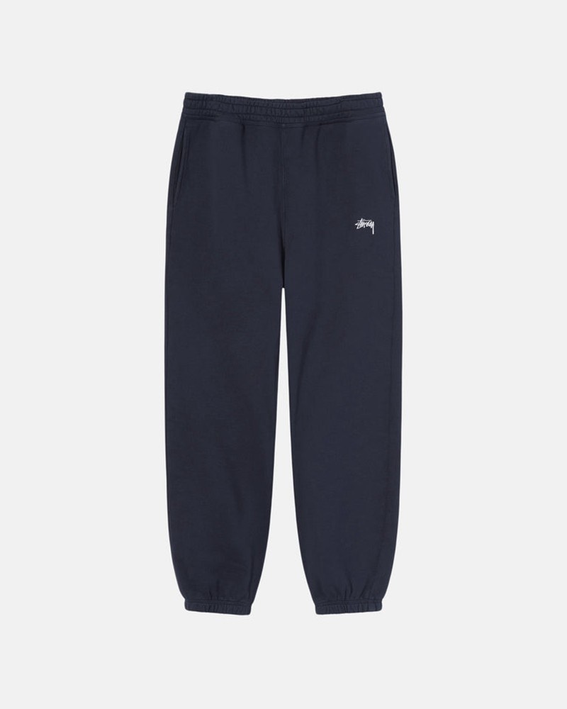 Pantalones Stussy STOCK LOGO SWEATPANT Unisex Azul Marino | XDRS-90156