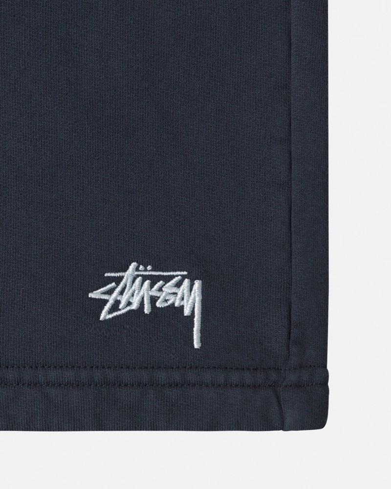 Pantalones Stussy STOCK LOGO SWEATSHORT Unisex Azul Marino | IHNM-96025