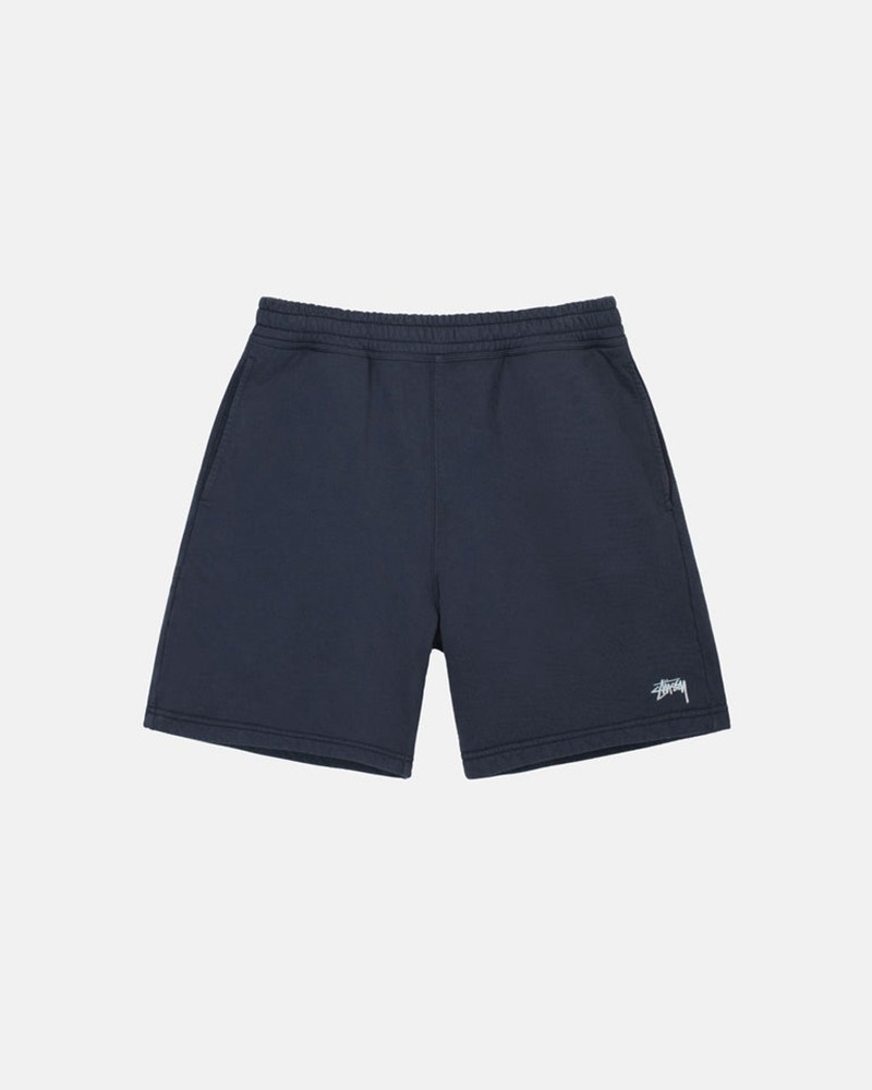 Pantalones Stussy STOCK LOGO SWEATSHORT Unisex Azul Marino | IHNM-96025