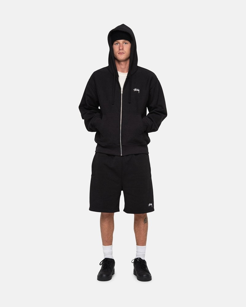 Pantalones Stussy STOCK LOGO SWEATSHORT Unisex Negros | WYUJ-62793