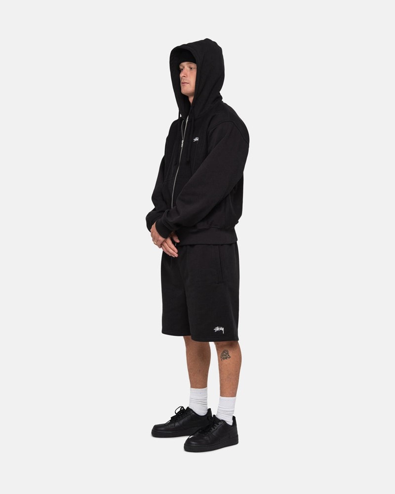 Pantalones Stussy STOCK LOGO SWEATSHORT Unisex Negros | WYUJ-62793