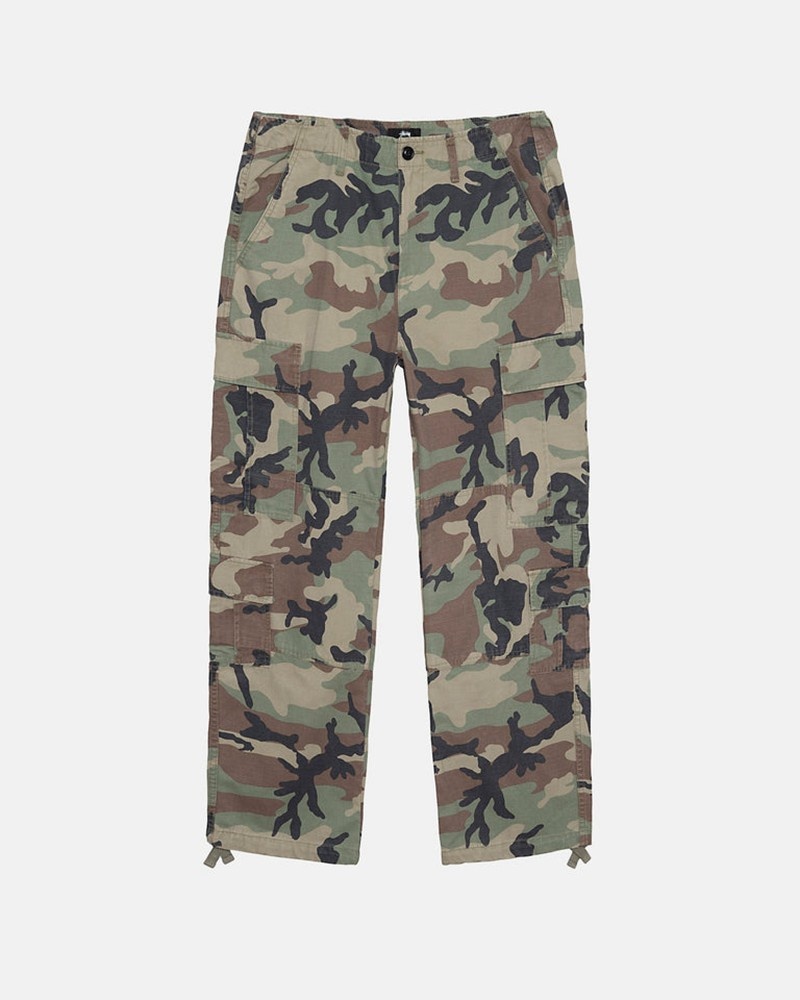 Pantalones Stussy SURPLUS CARGO RIPSTOP Unisex Camuflados | ANKC-90583