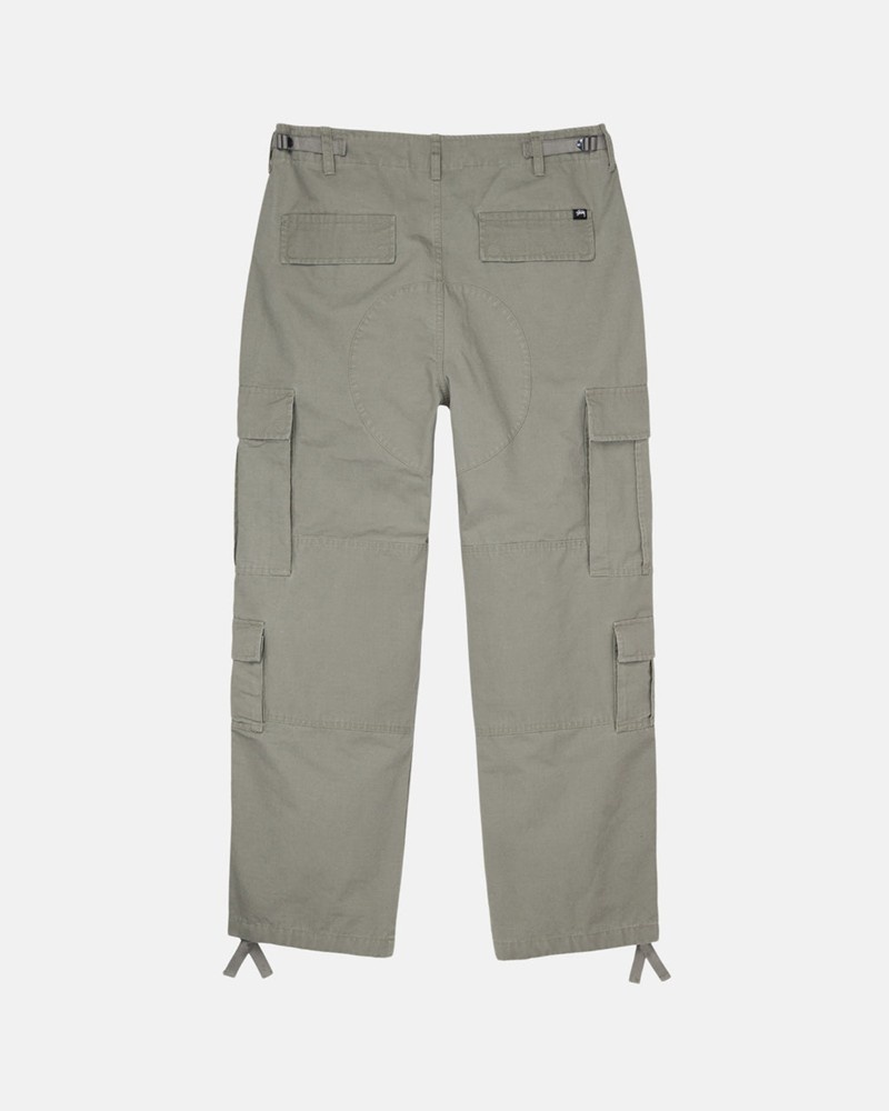 Pantalones Stussy SURPLUS CARGO RIPSTOP Unisex Verde Oliva | UFDV-53607