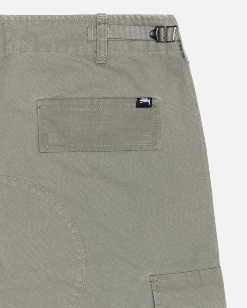 Pantalones Stussy SURPLUS CARGO RIPSTOP Unisex Verde Oliva | UFDV-53607