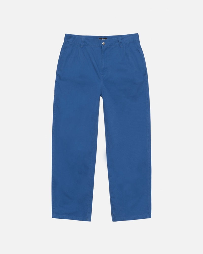 Pantalones Stussy WORKGEAR TROUSER TWILL Unisex Azul Rey | PKCL-38619