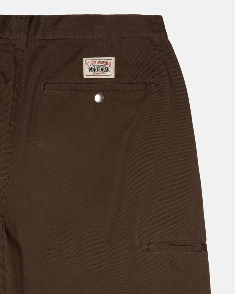 Pantalones Stussy WORKGEAR TROUSER TWILL Unisex Marrom | TRAH-41620