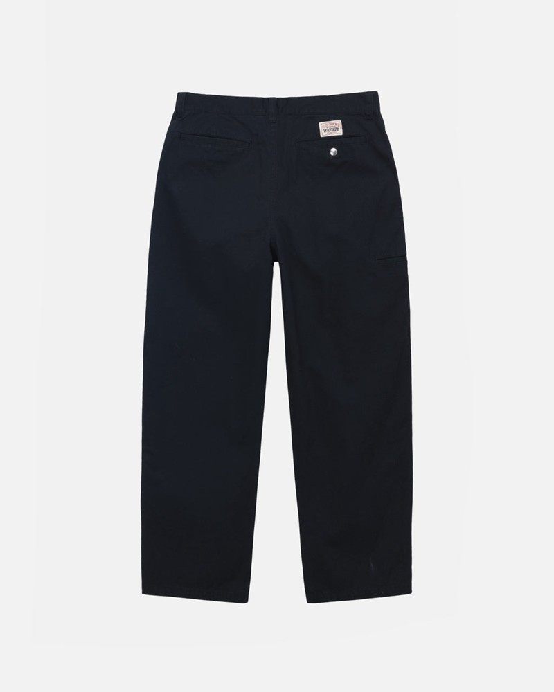 Pantalones Stussy WORKGEAR TROUSER TWILL Unisex Negros | XRIW-34098