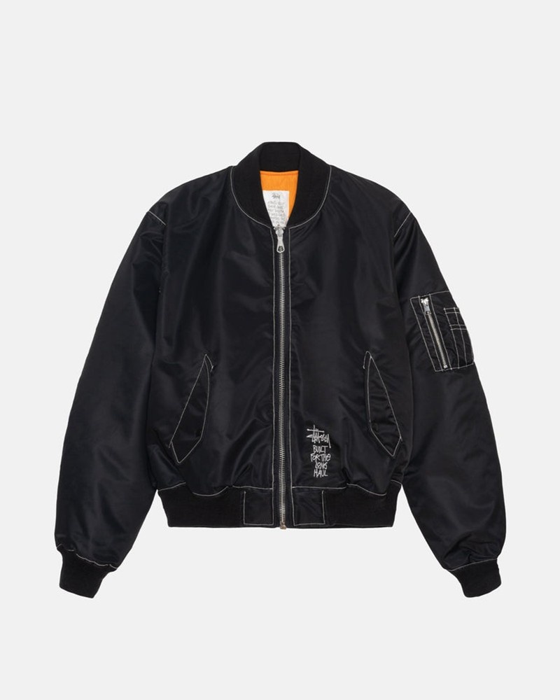 Ropa De Abrigo Stussy BUILT REVERSIBLE BOMBER JACKET Unisex Negros | WXHL-76240