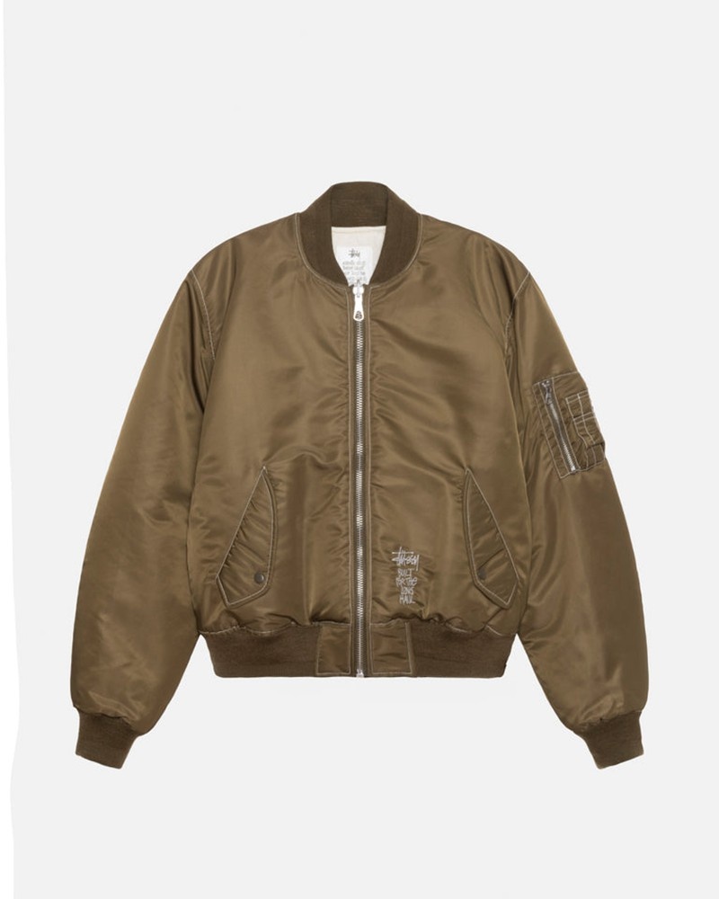 Ropa De Abrigo Stussy BUILT REVERSIBLE BOMBER JACKET Unisex Marrom | ZOFM-19284