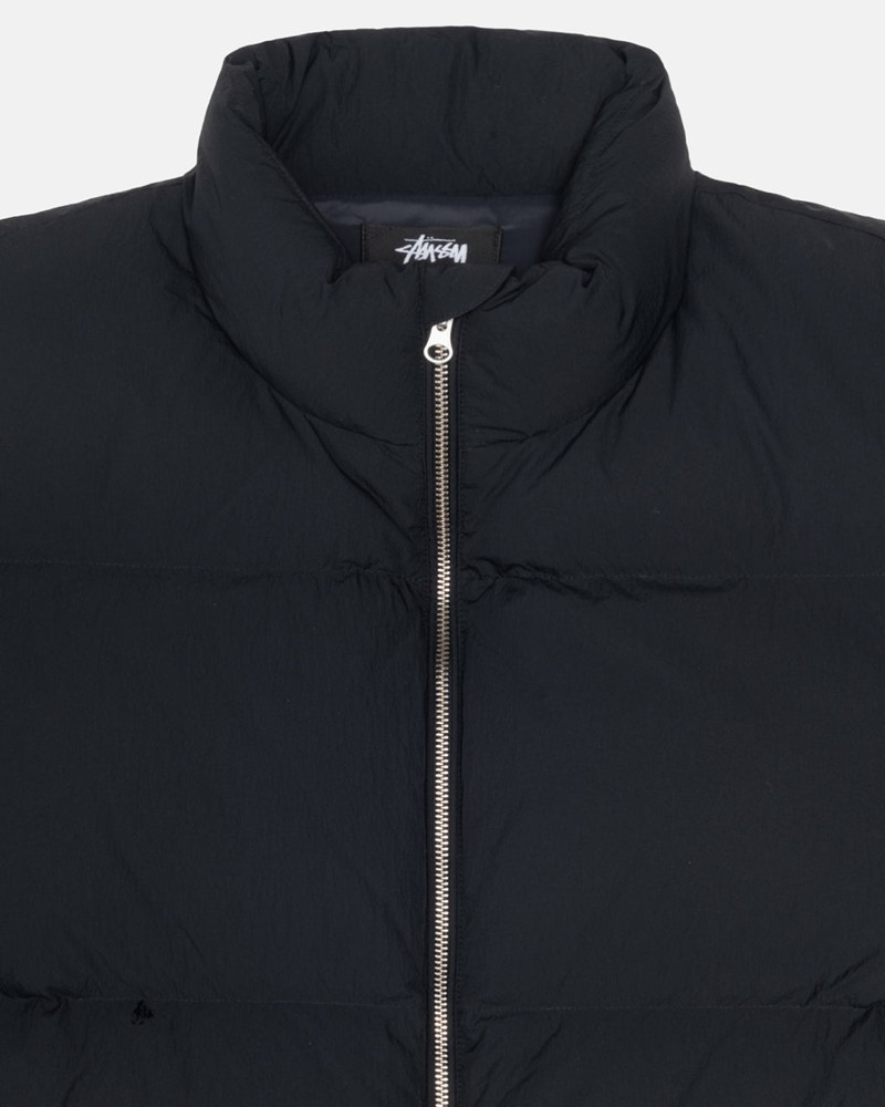 Ropa De Abrigo Stussy DOWN PUFFER NYLON Unisex Negros | HGYV-16542