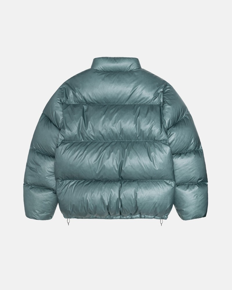 Ropa De Abrigo Stussy DOWN PUFFER PARACHUTE RIPSTOP Unisex Azules | XUJZ-21069