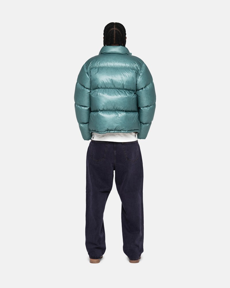 Ropa De Abrigo Stussy DOWN PUFFER PARACHUTE RIPSTOP Unisex Azules | XUJZ-21069