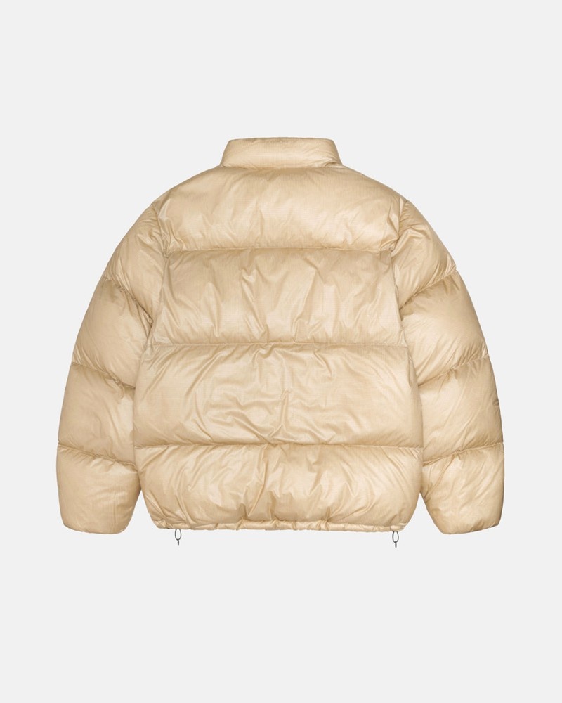 Ropa De Abrigo Stussy DOWN PUFFER PARACHUTE RIPSTOP Unisex Dorados | UMFJ-56438