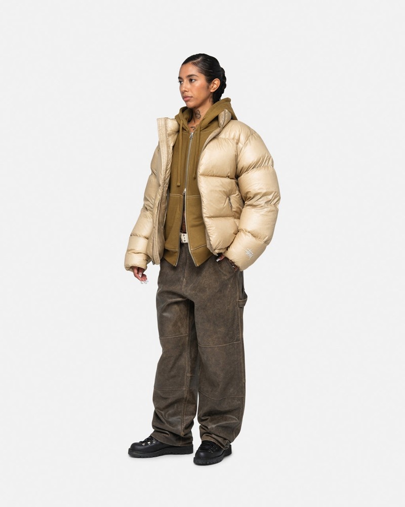 Ropa De Abrigo Stussy DOWN PUFFER PARACHUTE RIPSTOP Unisex Dorados | UMFJ-56438