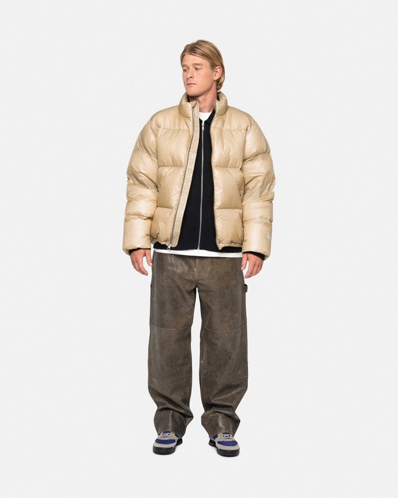 Ropa De Abrigo Stussy DOWN PUFFER PARACHUTE RIPSTOP Unisex Dorados | UMFJ-56438