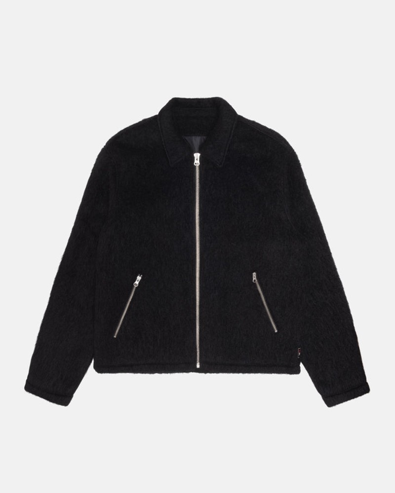 Ropa De Abrigo Stussy MOHAIR CLUB JACKET Unisex Negros | PHAM-78025