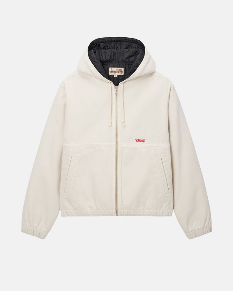 Ropa De Abrigo Stussy WORK JACKET INSULATED CANVAS Unisex Beige | CMDZ-12580